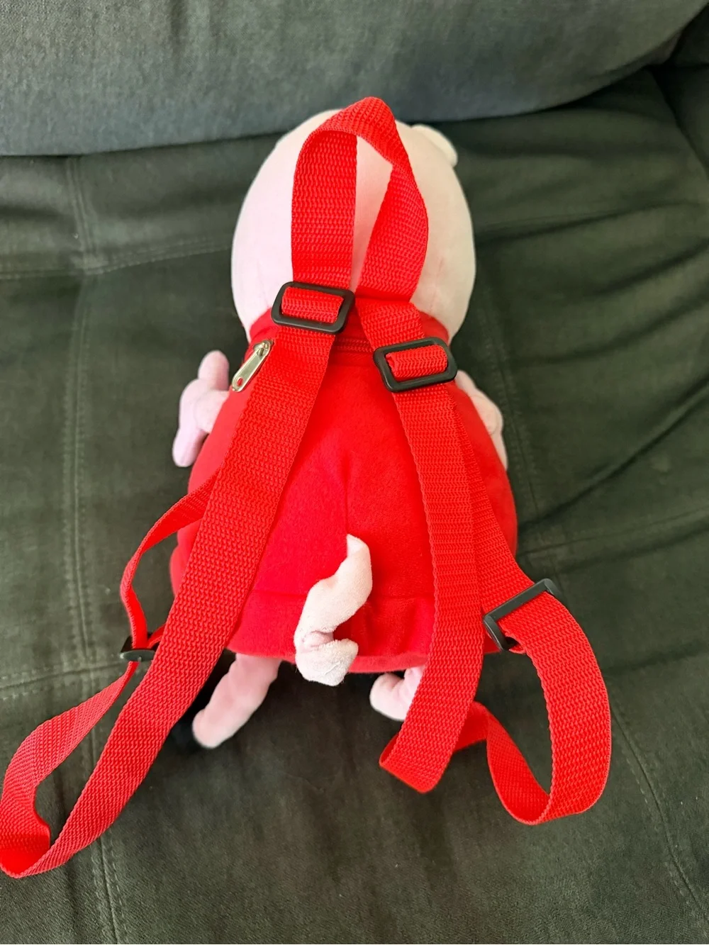 Peppa Pig Plush Item in Pink and Red with Blue Logo